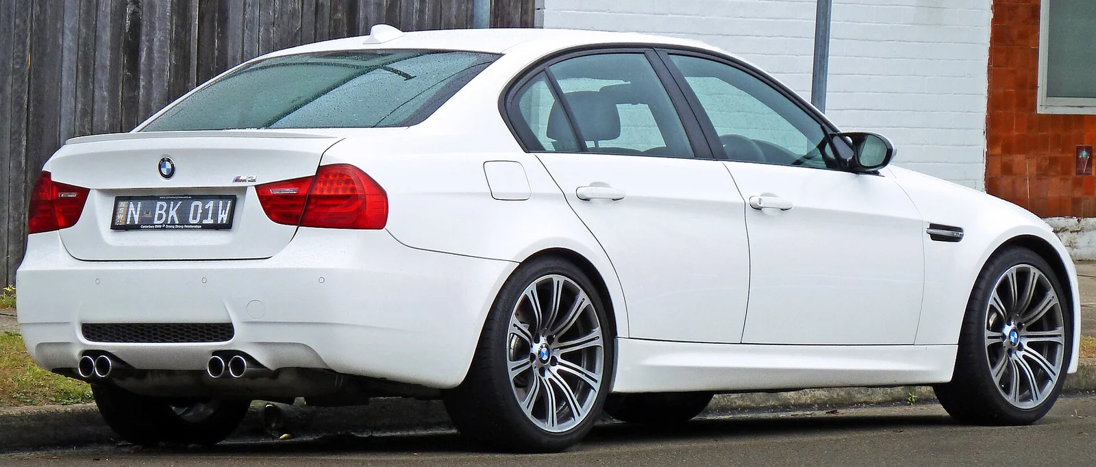 BMW M3 Sedan · Rear three-quarter